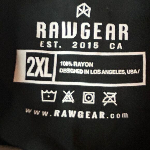 RawGear Lounge Sleep Shirt Black White Trim Sleep Raw Unisex Size 2XL - Picture 6 of 11